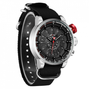 Ceas WEIDE, Quartz, Casual Sport, Negru, Curea TextilWH7306-1C