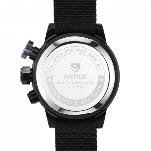 Ceas WEIDE, Quartz, Casual Sport, Negru, Curea TextilWH7306B-1C