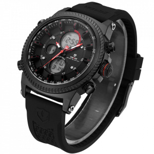 Ceas WEIDE, Quartz, Casual Sport, Rosu, Curea Silicon, WH6403B-2C