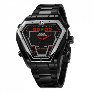 Ceas WEIDE, Quartz, Fashion, Rosu, Curea Metalica, WH1102B-2C