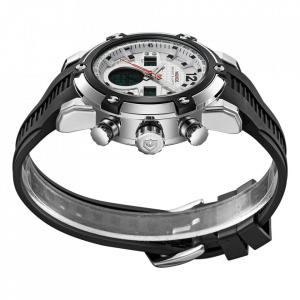 Ceas WEIDE, Quartz, Casual Sport, Alb, Curea Silicon, WH5205-8C