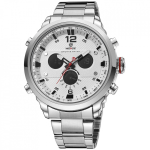 Ceas WEIDE, Quartz, Casual Sport, Alb, WH6303-2C