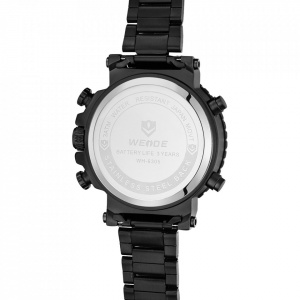 Ceas WEIDE, Quartz, Casual Sport, Albastru, Curea Metalica, WH6305B-4C