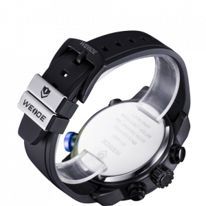 Ceas WEIDE, Quartz, Casual Sport, Albastru, Curea Silicon, WH3401B-4C