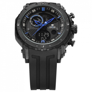Ceas WEIDE, Quartz, Casual Sport, Albastru, Curea Silicon, WH6903-4C