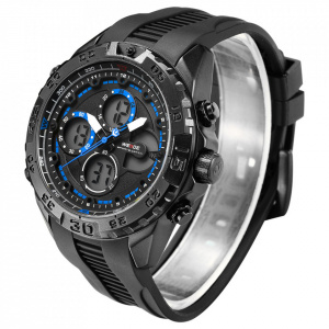 Ceas WEIDE, Quartz, Casual Sport, Albastru, Curea Silicon, WH6909B-8C