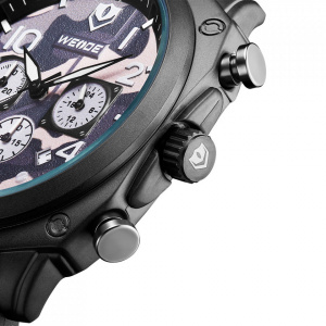 Ceas WEIDE, Quartz, Casual Sport, Camuflaj, Curea Metalica, WD009B-2C