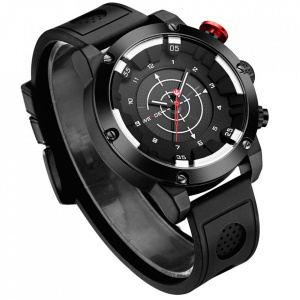 Ceas WEIDE, Quartz, Casual Sport, Negru, Curea Piele, WH6301B-1C