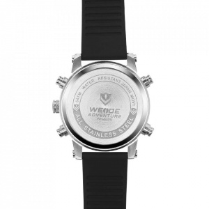 Ceas WEIDE, Quartz, Casual Sport, Negru, Curea Silicon, WH6309-1C