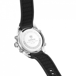 Ceas WEIDE, Quartz, Casual Sport, Negru, Curea Silicon, WH6909-3C