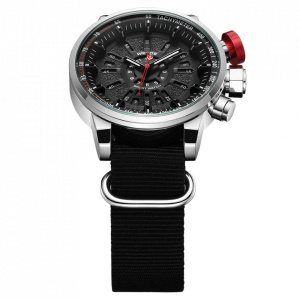 Ceas WEIDE, Quartz, Casual Sport, Negru, Curea TextilWH7306-1C
