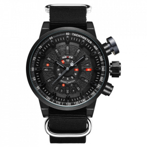 Ceas WEIDE, Quartz, Casual Sport, Negru, Curea TextilWH7306B-1C