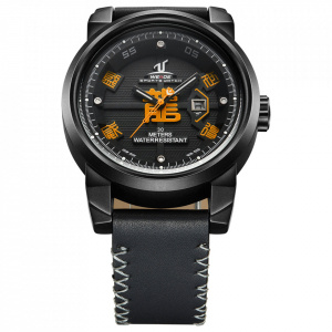 Ceas WEIDE, Quartz, Casual Sport, Orange, Curea Piele, UV1509B-5C