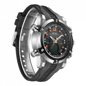 Ceas WEIDE, Quartz, Casual Sport, Orange, Curea Silicon, WH5205-12C