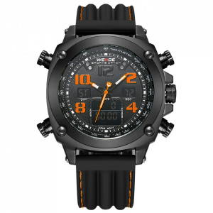 Ceas WEIDE, Quartz, Casual Sport, Orange, Curea Silicon, WH5208B-5C