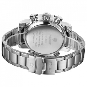 Ceas WEIDE, Quartz, Casual Sport, Rosu, Curea Metalica, WH5205-3C