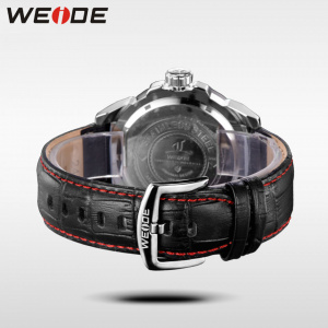 Ceas WEIDE, Quartz, Casual Sport, Rosu, Curea Piele, UV1605-3C