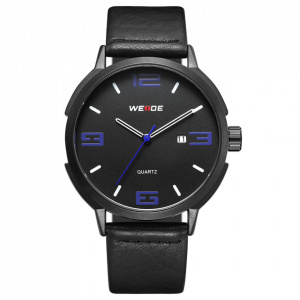 Ceas WEIDE, Quartz, Clasic, Albastru, Curea Piele, WD004B-3C