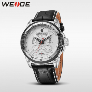 Ceas WEIDE, Quartz, Casual Sport, Alb, Curea Piele, UV1605-2C