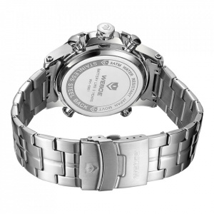 Ceas WEIDE, Quartz, Casual Sport, Albastru, Curea Metalica, WH6901-5C