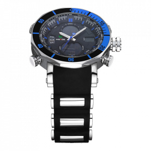 Ceas WEIDE, Quartz, Casual Sport, Albastru, Curea Silicon, WH5203-11C
