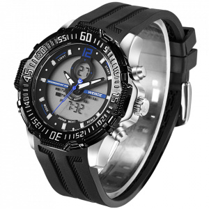 Ceas WEIDE, Quartz, Casual Sport, Albastru, Curea Silicon, WH6105-11C