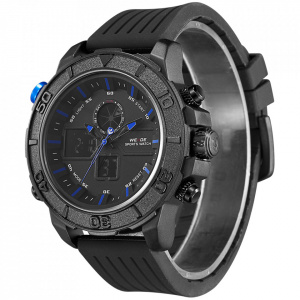 Ceas WEIDE, Quartz, Casual Sport, Albastru, Curea Silicon, WH6108B-9C