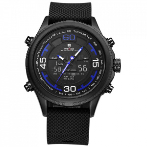 Ceas WEIDE, Quartz, Casual Sport, Albastru, Curea Silicon, WH6306B-8C