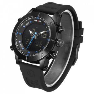 Ceas WEIDE, Quartz, Casual Sport, Albastru, Curea Silicon, WH6309B-4C