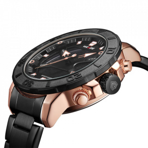 Ceas WEIDE, Quartz, Casual Sport, Auriu, Curea Metalica, WH8503B-3C