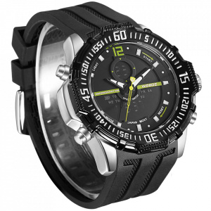 Ceas WEIDE, Quartz, Casual Sport, Galben, Curea Silicon, WH6105-10C
