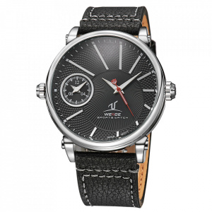 Ceas WEIDE, Quartz, Casual Sport, Negru, Curea Piele, UV1508-1C