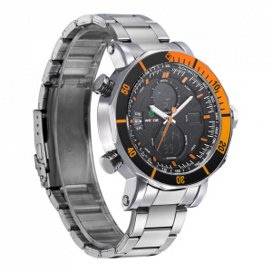 Ceas WEIDE, Quartz, Casual Sport, Orange, Curea Metalica, WH5203-6C