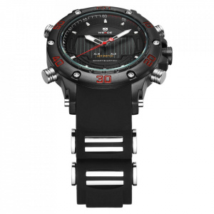 Ceas WEIDE, Quartz, Casual Sport, Rosu, Curea Silicon, WH6910B-6C