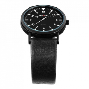 Ceas WEIDE, Quartz, Clasic, Negru, Curea Piele, WD003B-1C