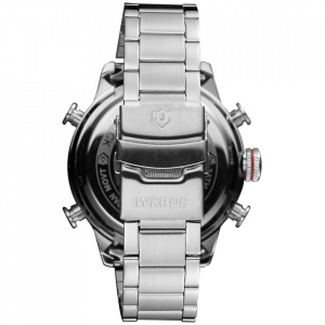 Ceas WEIDE, Quartz, Casual Sport, Alb, Curea Metalica, WH6308-2C