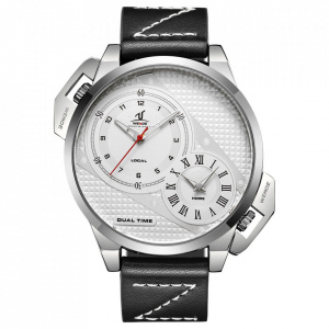 Ceas WEIDE, Quartz, Casual Sport, Alb, Curea Piele, UV1706-2C