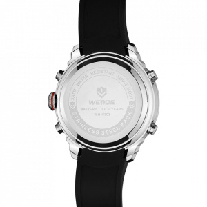 Ceas WEIDE, Quartz, Casual Sport, Alb, Curea Silicon, WH6303-4C