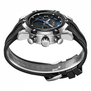 Ceas WEIDE, Quartz, Casual Sport, Albastru, Curea Silicon, WH5205-11C