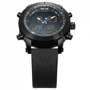 Ceas WEIDE, Quartz, Casual Sport, Albastru, Curea Silicon, WH6309B-4C