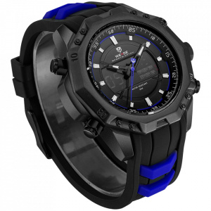 Ceas WEIDE, Quartz, Casual Sport, Albastru, Curea Silicon, WH6406B-4C
