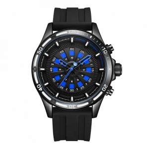 Ceas WEIDE, Quartz, Casual Sport, Albastru, Curea Silicon, WH7308B-4C
