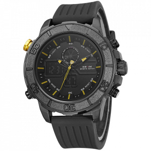 Ceas WEIDE, Quartz, Casual Sport, Galben, Curea Silicon, WH6108B-8C