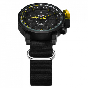 Ceas WEIDE, Quartz, Casual Sport, Galben, Curea TextilWH7306B-3C