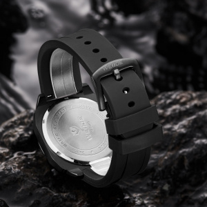 Ceas WEIDE, Quartz, Casual Sport, Negru, Curea Silicon, WD009B-5C