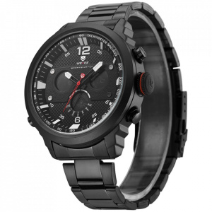Ceas WEIDE, Quartz, Casual Sport, Negru, WH6303B-1C
