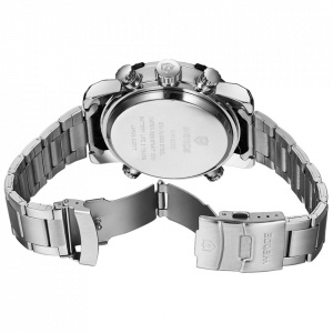 Ceas WEIDE, Quartz, Casual Sport, Rosu, Curea Metalica, WH5205-3C