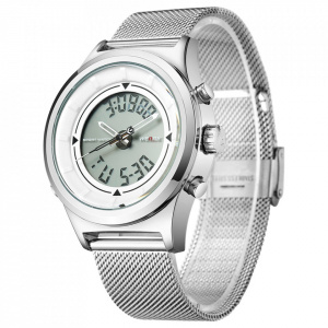 Ceas WEIDE, Quartz, Clasic, Alb, Curea Metalica, WH7305-2C