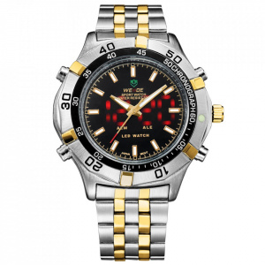 Ceas WEIDE, Quartz, Clasic, Auriu, Curea Metalica, WH905G-1C