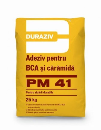 Adeziv Pentru Bca Èi CÄrÄmidÄ Duraziv Pm41 25 Kg